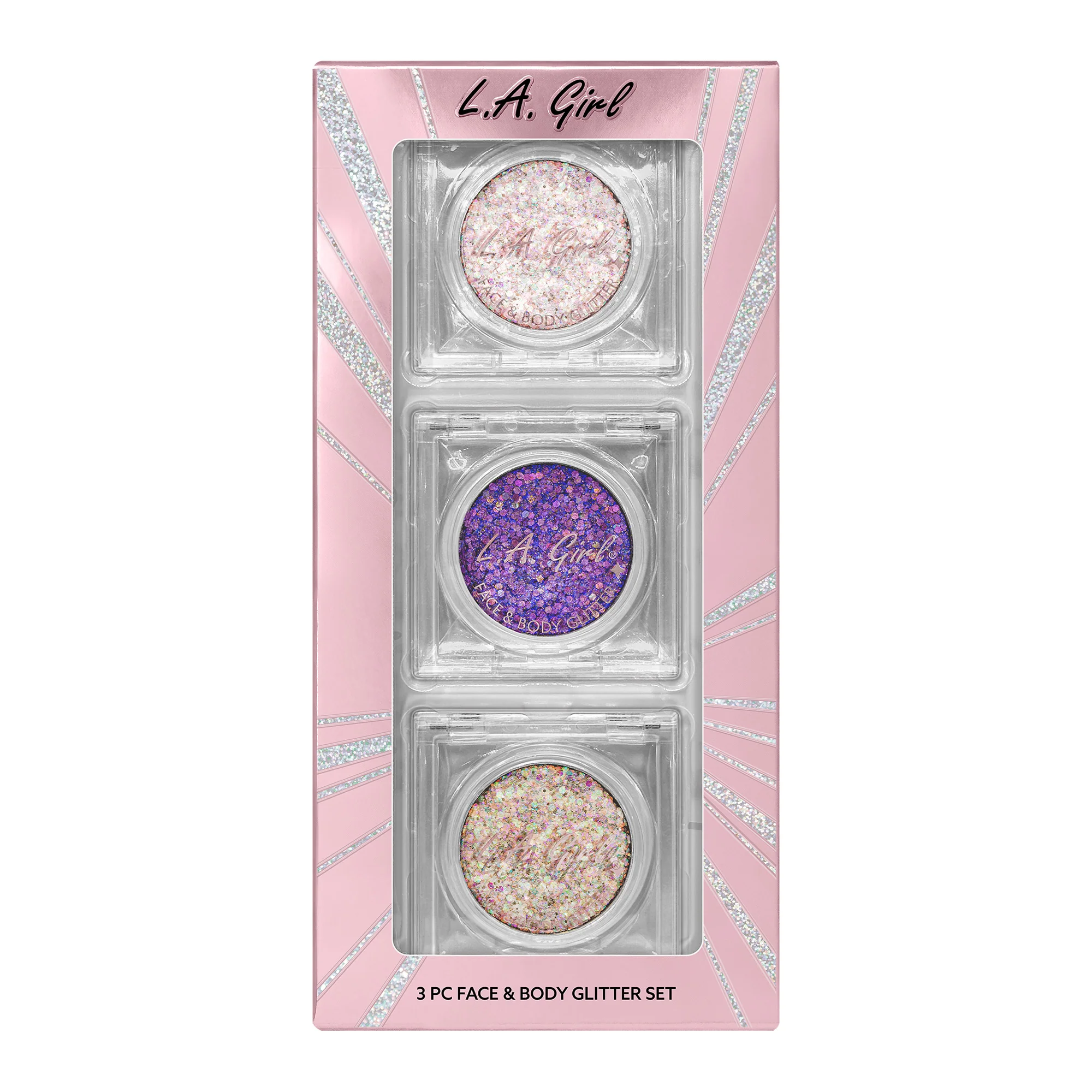 3pc Glitter Face & Body Gift Set - Twinkle & Glow - Image 3